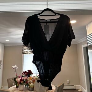 VENTI6 See-Through Short Sleeve Bodysuit